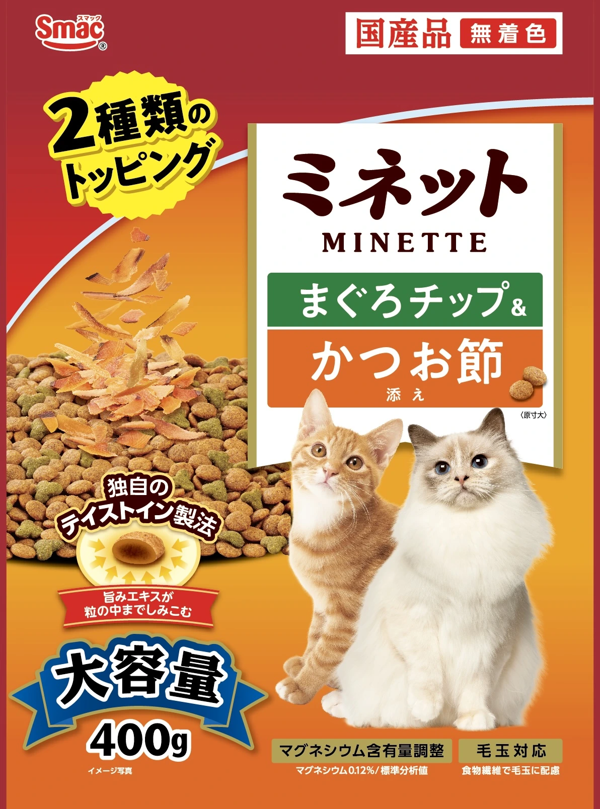 ミネット まぐろチップ&かつお節添え　400g